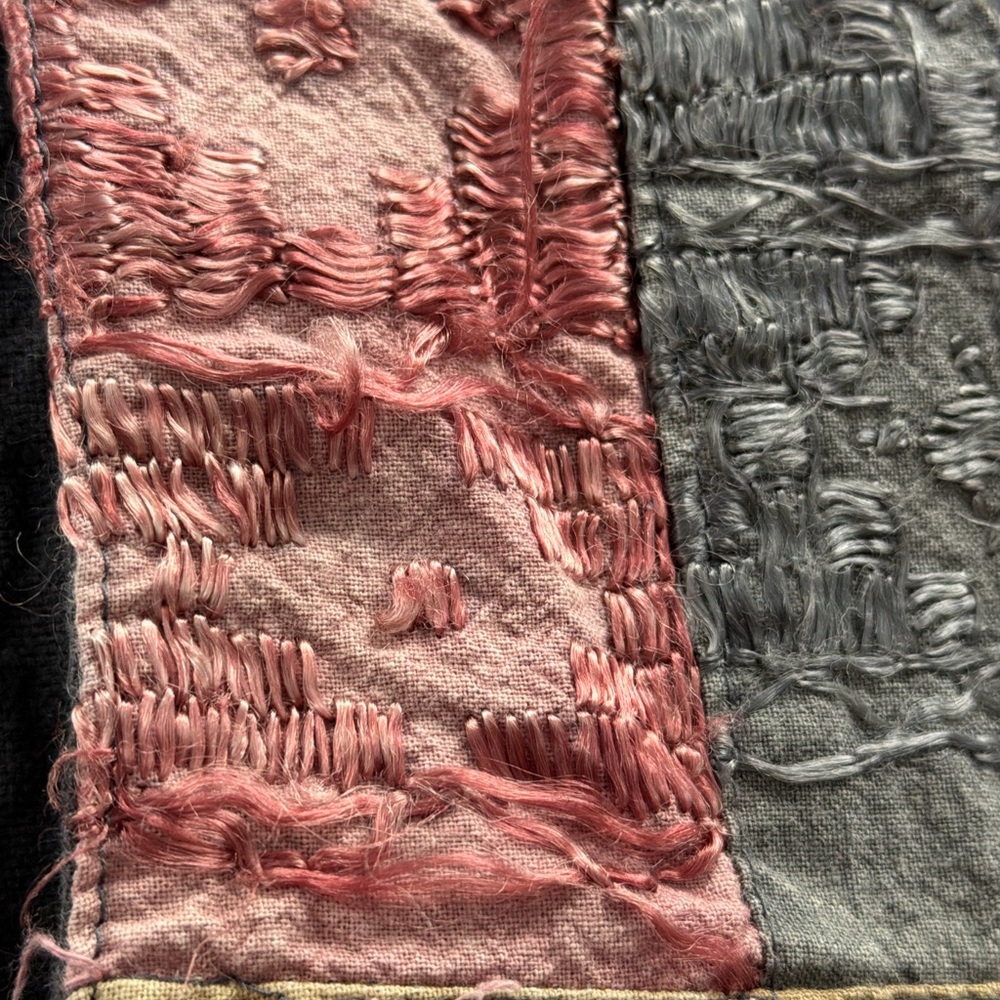 Vintage Sacred Threads Patchwork Boho Vest OSFM Made in India Cotton Textured - Picture 4 of 16